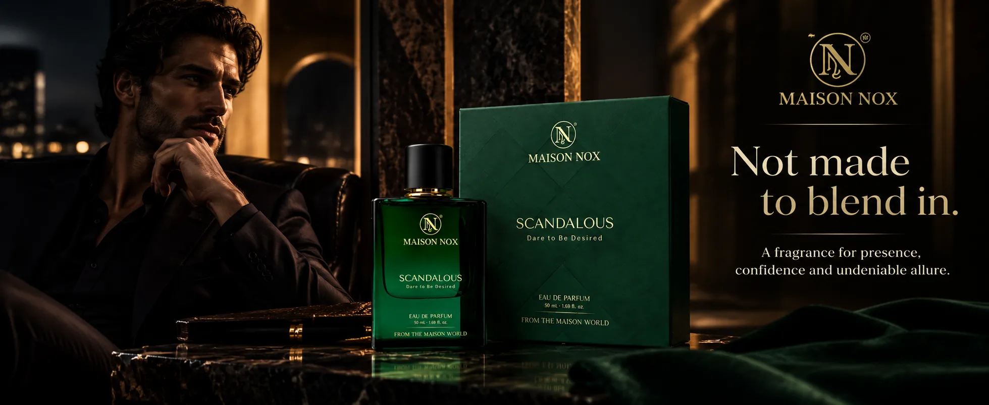 Scandalous — a fragrance for presence, confidence and undeniable allure.