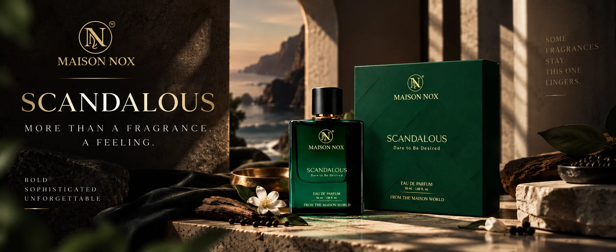 Scandalous — bold, sophisticated, unforgettable; more than a fragrance, a feeling.