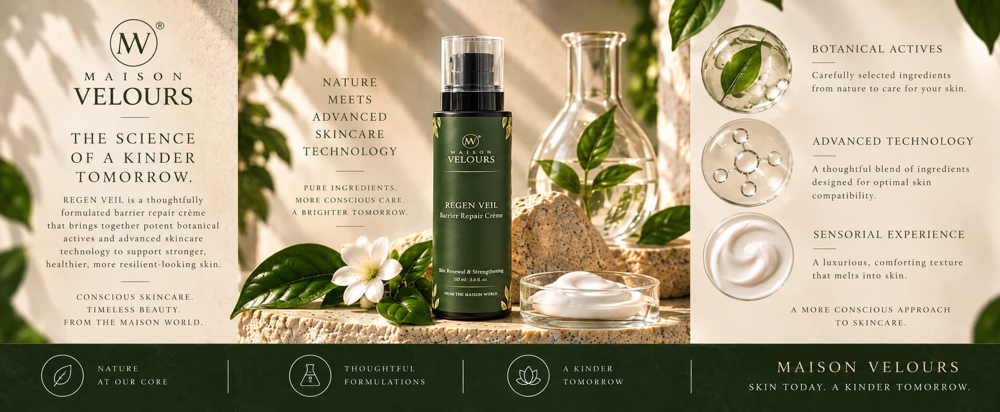 Regen Veil — botanical actives, advanced technology and a sensorial texture that melts into skin.