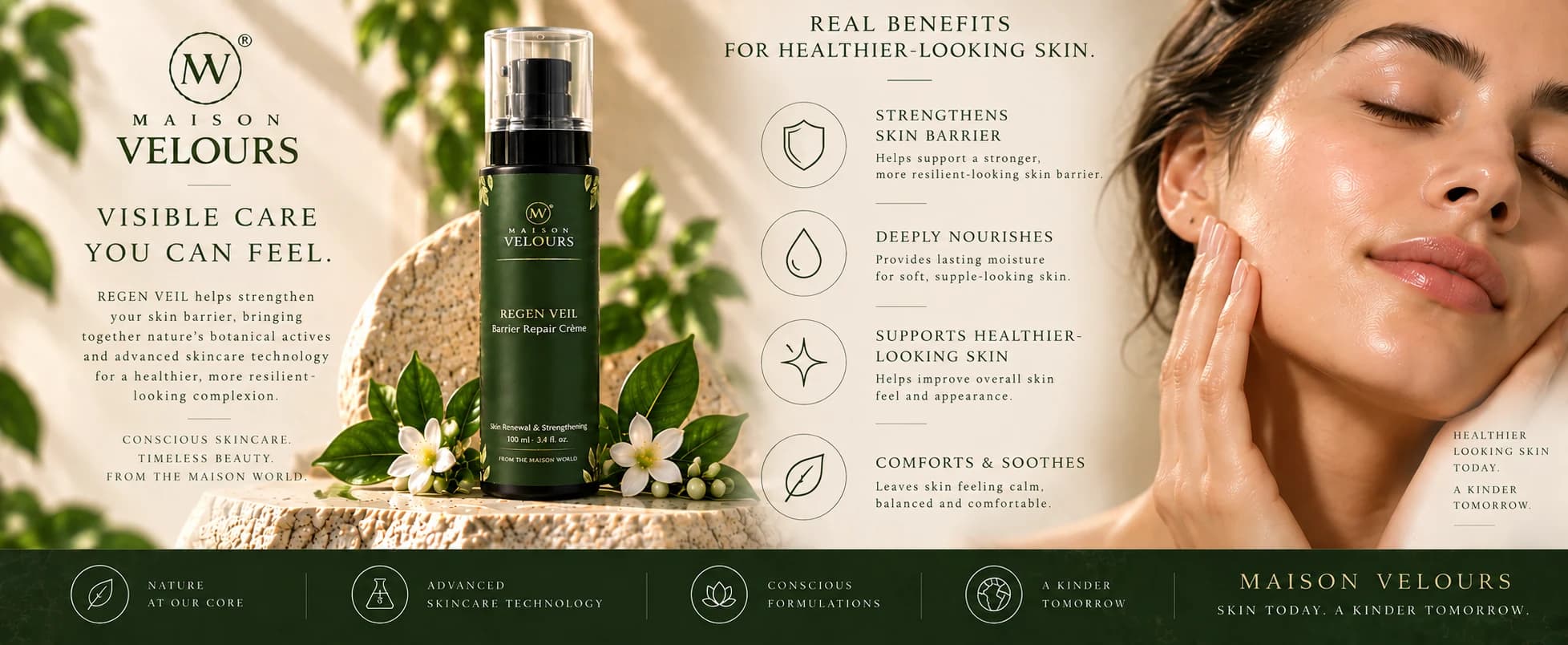Regen Veil — real, visible benefits: strengthens the barrier, nourishes deeply, comforts and soothes.